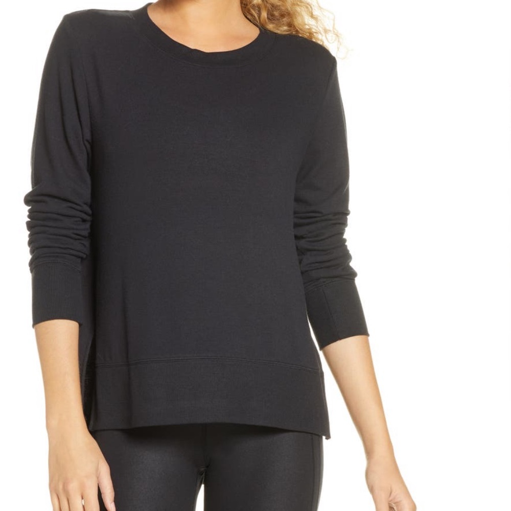 ALO Yoga Black Glimpse Sweater Sz S - Picture 7 of 9